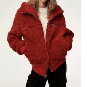 ARITZIA WILFRED FREE TEDDY BEAR JACKET SIZE S